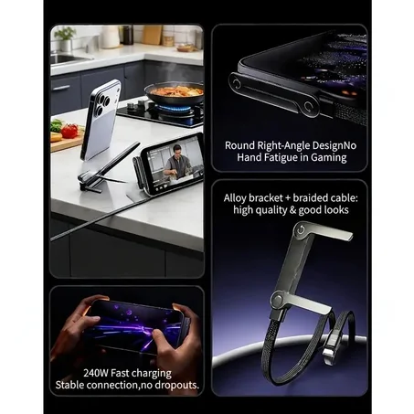 240W Foldable Phone Stand Data Cable