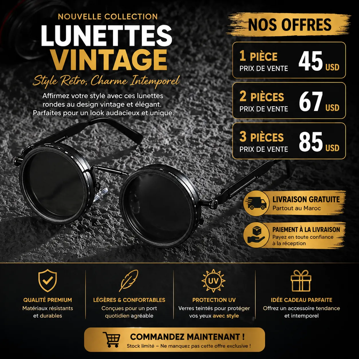 Lunettes de Soleil Ajustables