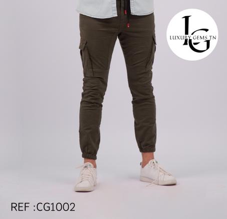 Pantalon CARGO vert militaire