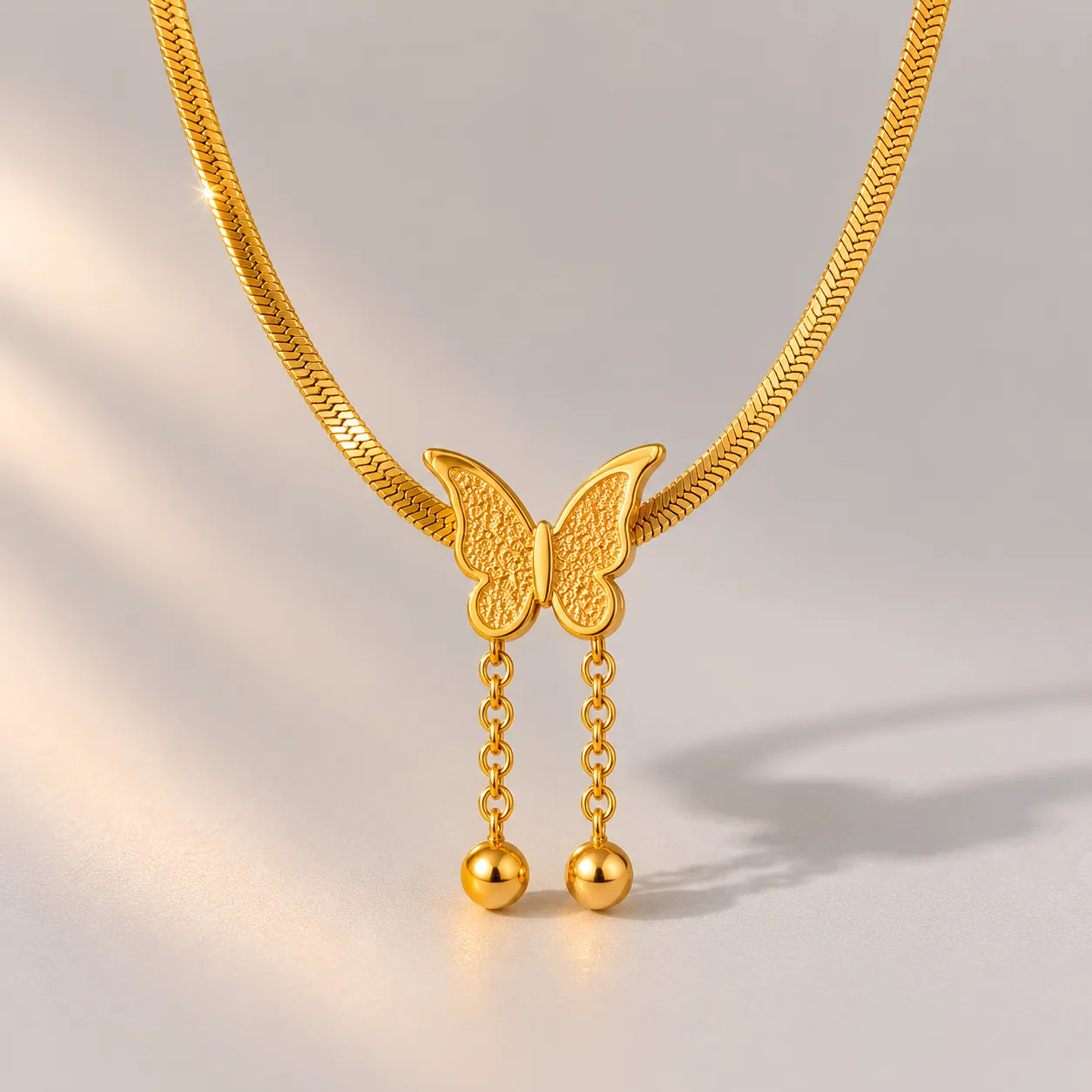Collier Papillon Doré