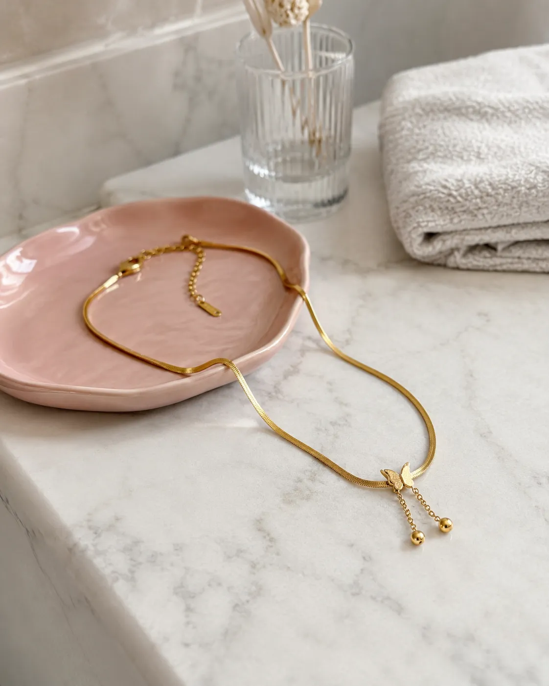 Collier Papillon Doré