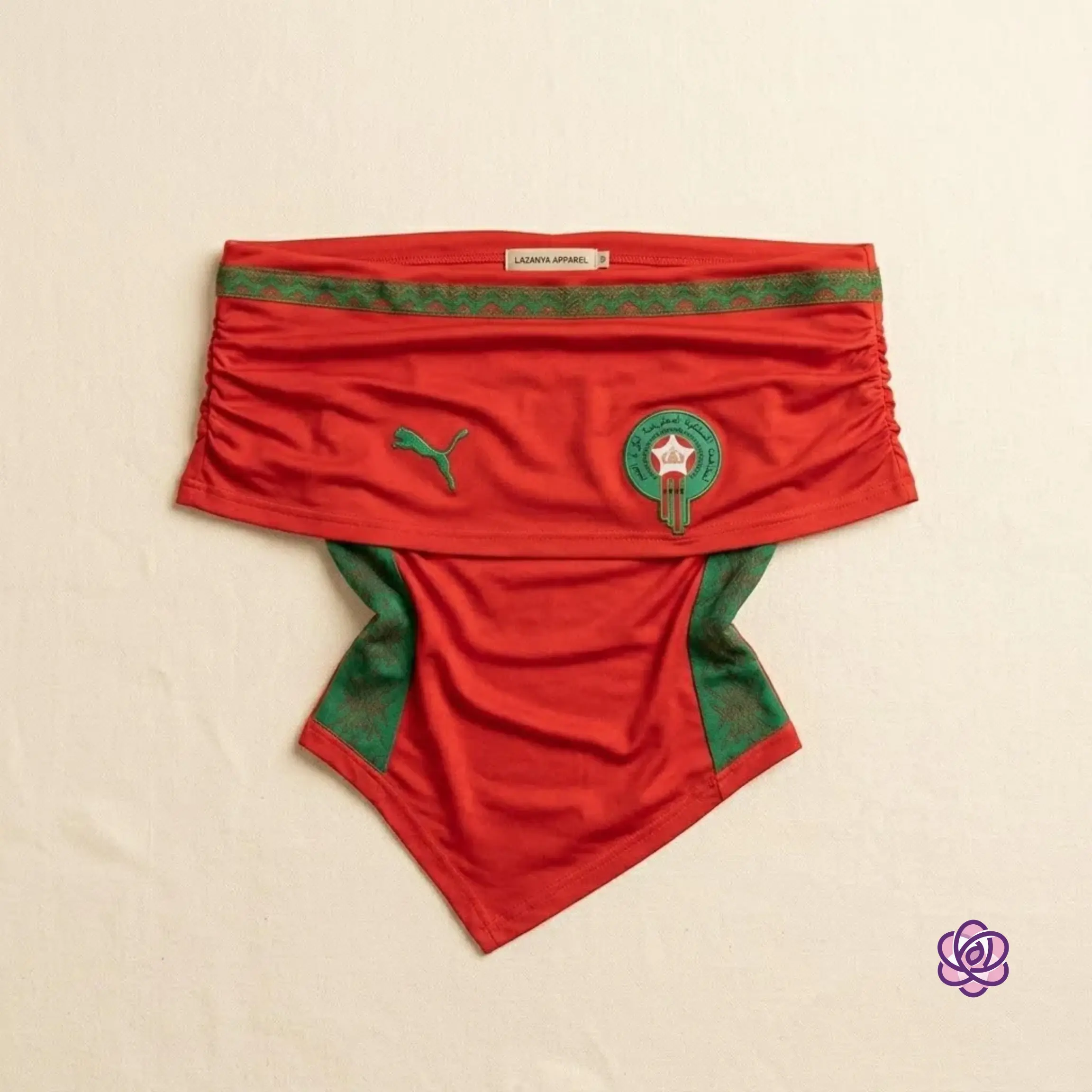 Top Atlas Lions — Maillot Détourné Rouge/Blanc