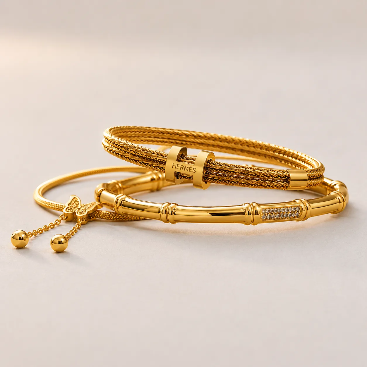 Set de Bracelets Élégance Dorée