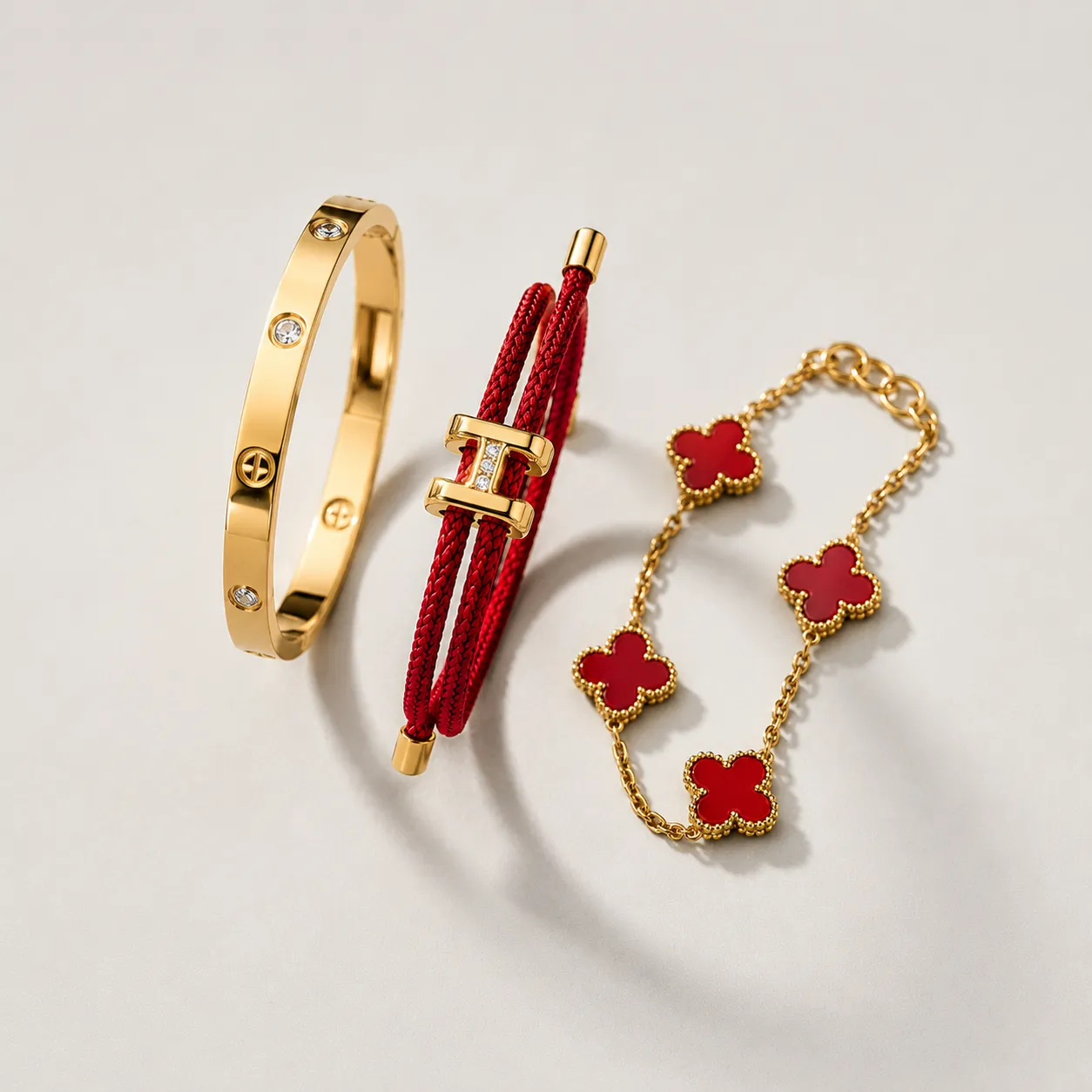 Set de Bracelets Élégance Rouge