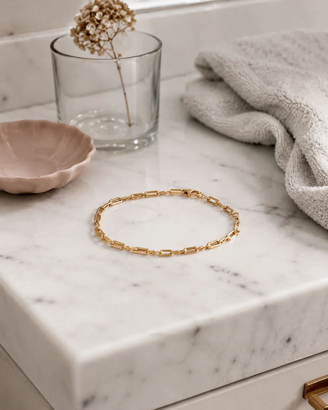 Bracelet doré en acier inoxydable – modèle maillons élégants