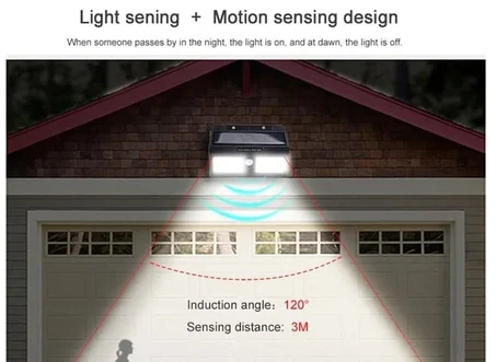 👍👍 كشاف سنسور 2 شريحه شحن بالطاقه الشمسيه