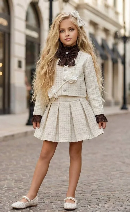 اونسومبل بناتي فاخر بثوب شانيل الفاخر