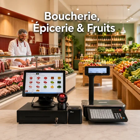 BOUCHERIE,  ÉPICERIE, FRUITS & LÉGUMES