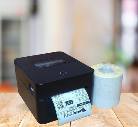 Imprimante thermique d'étiquettes autocollantes + Rouleau Gratuit (100*100)