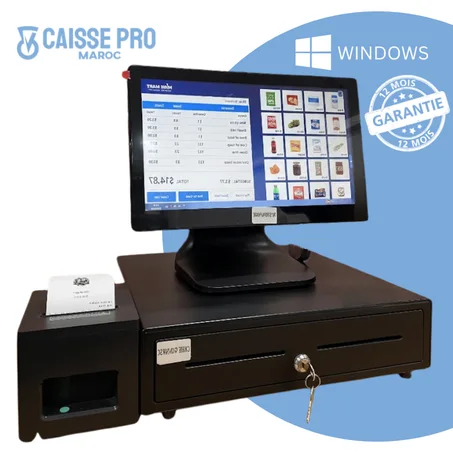 Pack Caisse Enregistreuse Tactile avec afficheure de prix integree pour Supérette & Commerce - Solution Complète