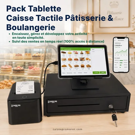 Pack Tablette Caisse Enregistreuse Tactile Pâtisserie & Boulangerie  Accès à distance 100%