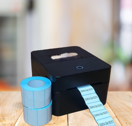 Imprimante thermique d'étiquettes autocollantes + 2 Rouleaux Gratuits (50*25)