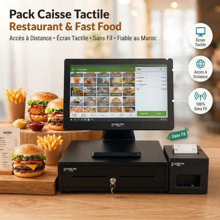 Pack Caisse Enregistreuse Android Pro - Solution Complète pour Cafés, Restaurants et Fast-Foods au maroc