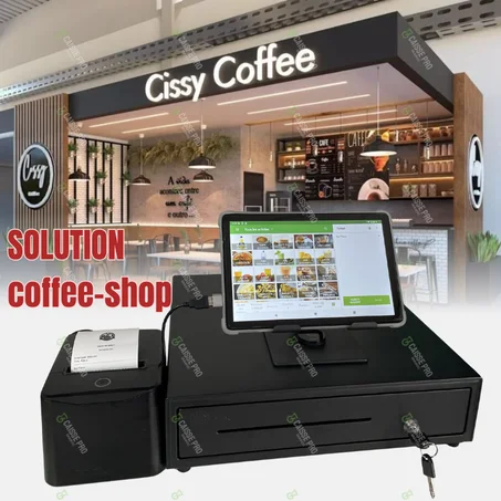 MINI CAISSE ENREGISTREUSE TACTILE 10'' CAFE RESTO PATISSERIE CHOCOLATERIE PARFUMERIE COIFFEUR SPA HAMMAM AVEC ACCES A DISTANCE