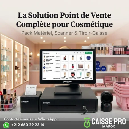 Pack Caisse Complète Tactile pour Magasins de Cosmétiques au maroc