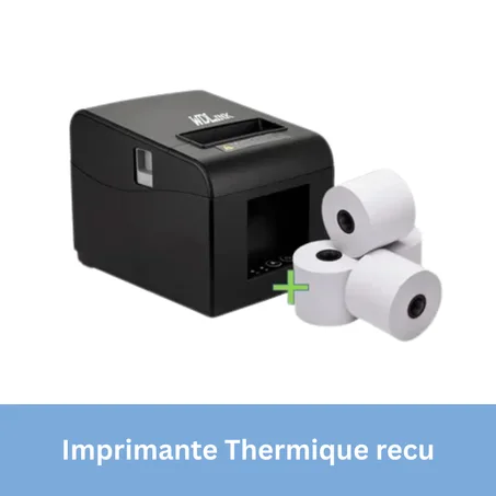 Imprimante Thermique Reçu + 4 Rouleaux 80mm