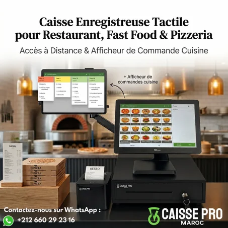Pack Caisse Tactile Restaurant & Fast Food — Afficheur Cuisine & Accès à Distance au maroc