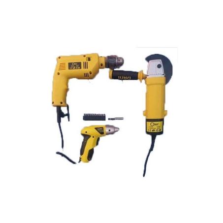 مشاركة هذا المنتج   Dani مجموعة من 3 قطع أدوات احترافية مثقاب + مطحنة + مفك براغي