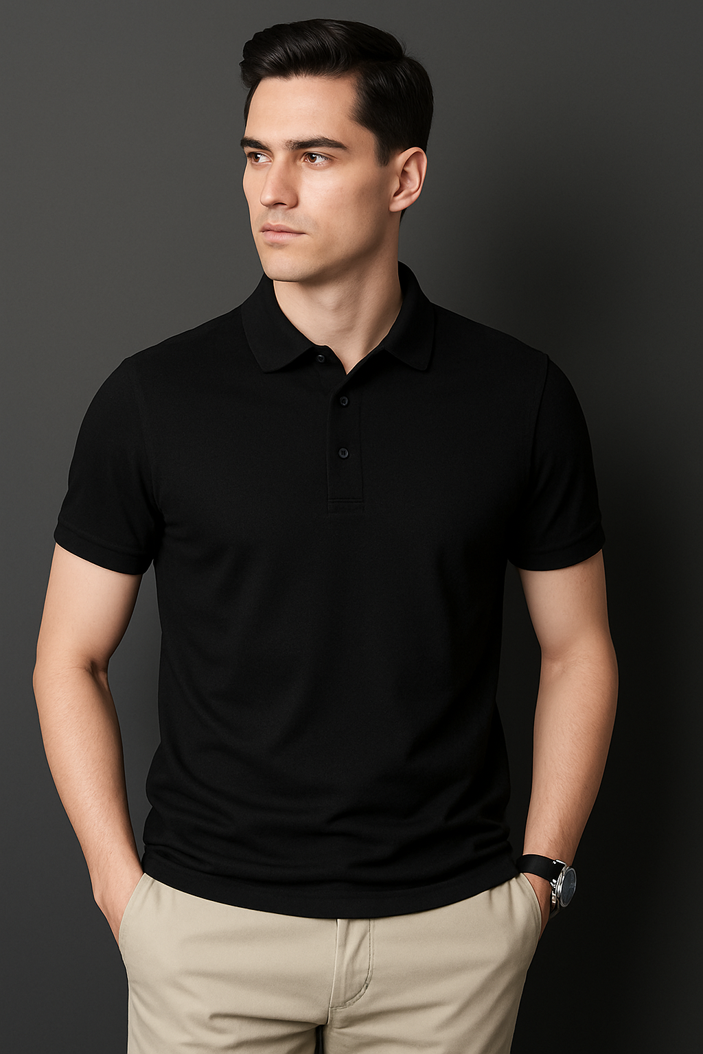 Homme T-shirt Polo À Manches Courtes