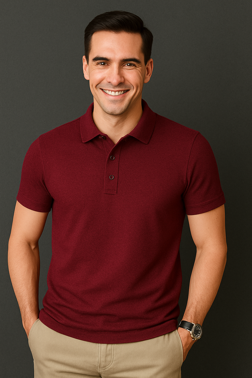 Homme T-shirt Polo À Manches Courtes