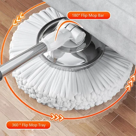 اجعل التنظيف سهل وسريع مع طقم الممسحة والدلو المزوّد بعصارة!