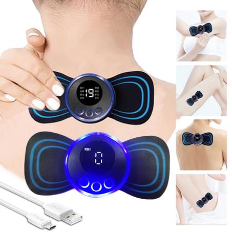 LCD Display EMS Neck Stretcher Electric Massager 8 Mode Cervical Massage Stimulator