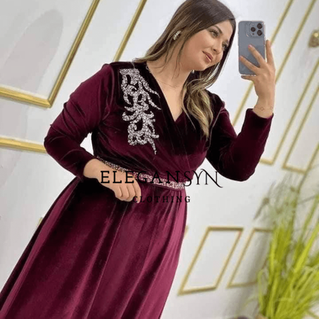 قفطان مبرة مراية بالحزام (Ref 107 T)