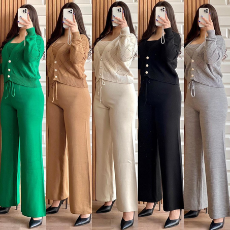 ENSEMBLE 3 PIECES EN LAINE (Ref 94)