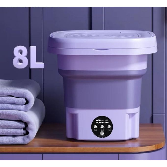 غسالة ملابس صغيرة محمولة قابلة للطي سعة 8 لتر (Mini Lave-linge Portable Pliable 8L)