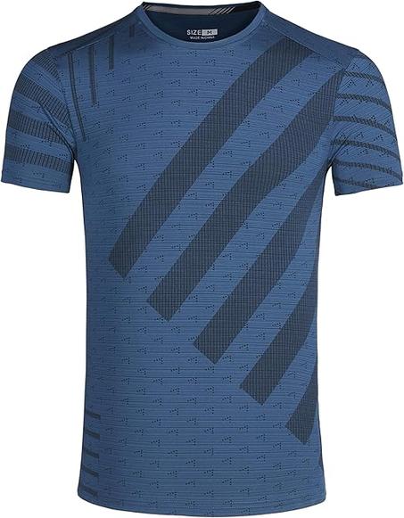 تيشيرت رياضي سريع الجفاف للرجال باكمام قصيرة وجيد التهوية للجري واللياقة البدنية