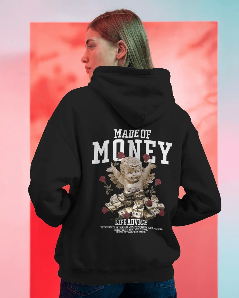Hoodie Made Of Money Design Streetwear