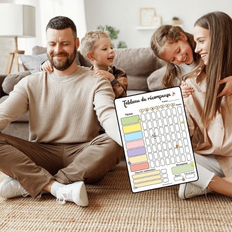 Tableau de Récompense Montessori effaçable & réutilisable
