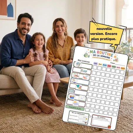 Tableau de Récompense inspiré de la méthode Montessori effaçable  (Nouvelle version)