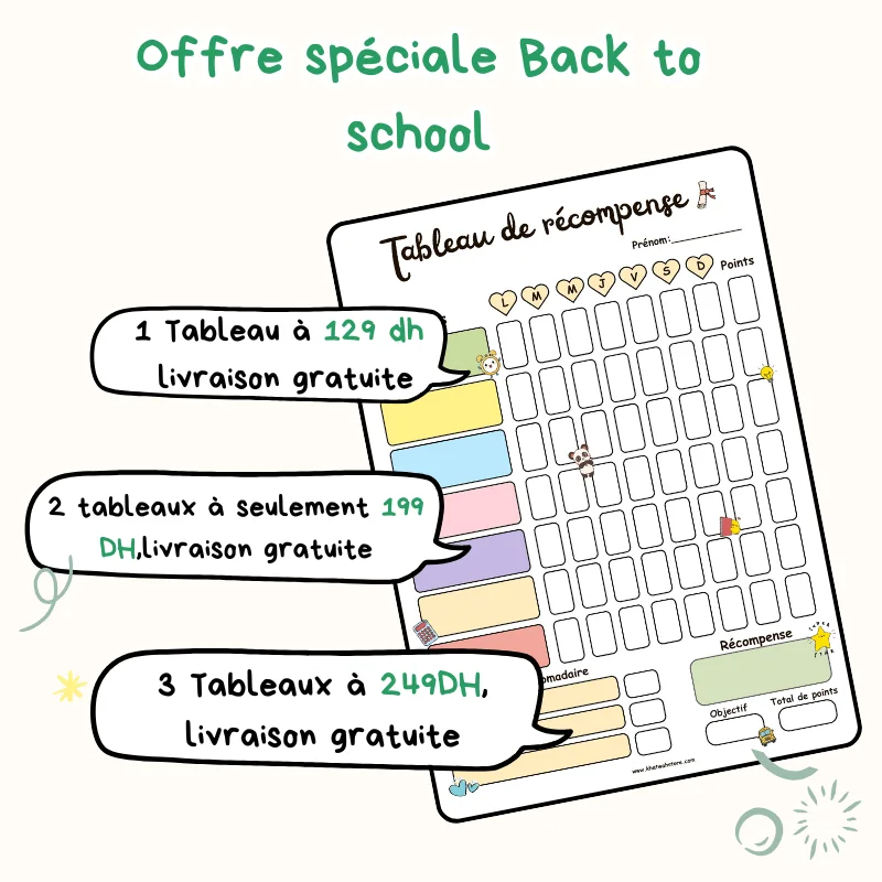 Jumbo J'apprends Tableau De Récompense Magnétique - Jeu Éducatif 3+ Ans Pour Motiver Les Enfants, Personnalisable Jusqu'à 3 Kids