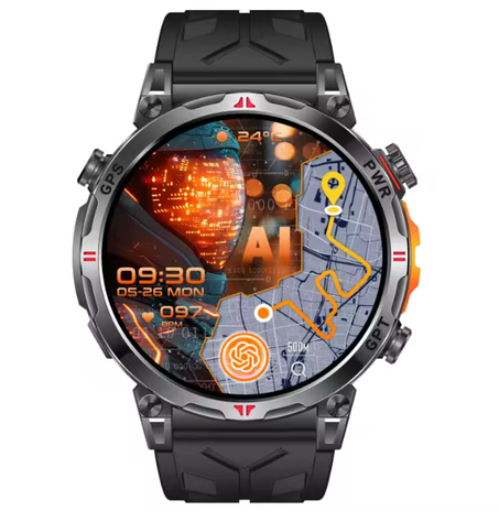 ساعة ذكية CRG41 GPS بشاشة AMOLED – مقاومة للماء