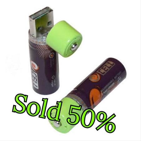 بطارية قابلة لاعادة الشحن 500مرة USB