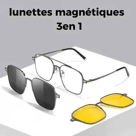 Lunettes Magnétiques polarisées 3 en 1