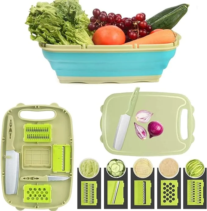 لوح التقطيع متعددة الوظائف قابلة للطي 9 في1😍✨