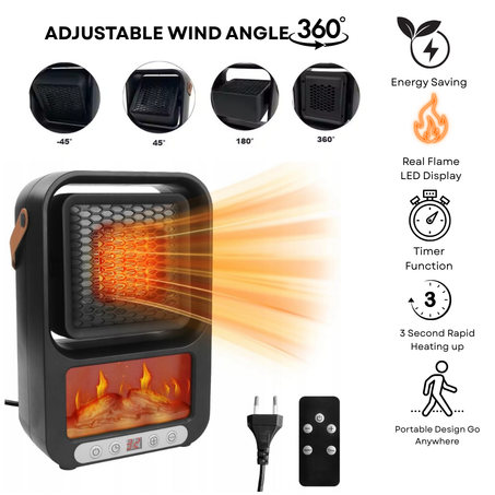 جهاز تدفئة كهربائي محمول + ريموت كنترول﻿