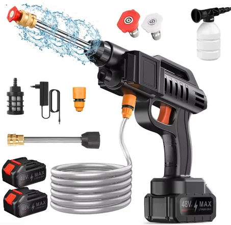 Cordless Portable High Pressure Car Washer   مضخة غسيل سيارات محمولة لاسلكية عالية الضغط