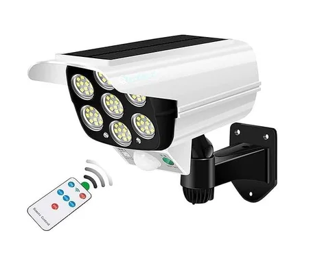 ضوء على شكل كاميرا يعمل بالطاقة الشمسية