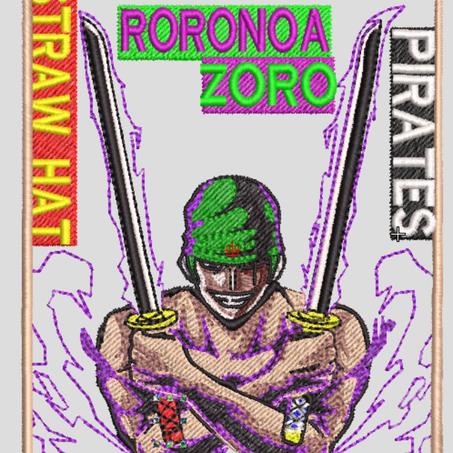zoro atack emboidery design file