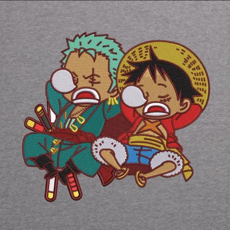 LUFFY AND ZORO ZZZ embroidery file