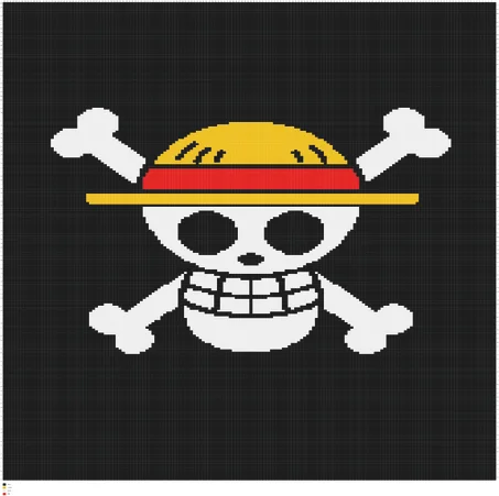 logo flag Anime inspired embroidery design embroidery file LUFFY