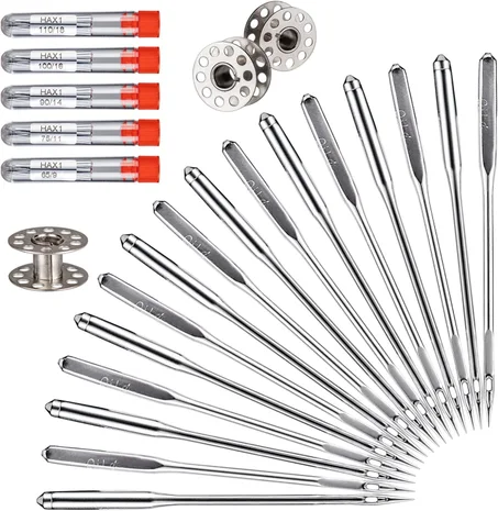 50 agujas universales para máquina de coser, compatibles con Singer, Brother, Janome, Varmax, tamaños HAX1 65/9, 75/11, 90/14, 100/16, 110/18 (50 piezas)