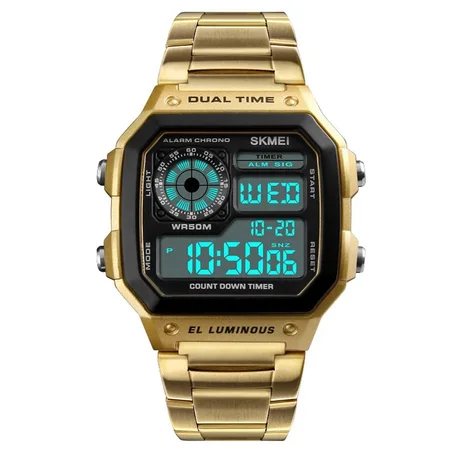 Montre SKMEI 1335 Sport hommes Double Temps Résistant à l'eau dore