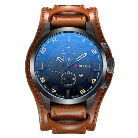 Montre Curren 8225 Hommes Fashion Quartz Date Avec Boite Couleur Marron