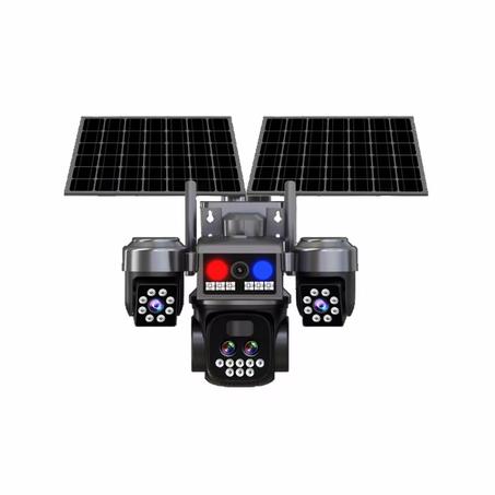 كاميرا مراقبة ذكية بالطاقة الشمسية بثلاث عدسات متحركة 12 mp zoom optic white