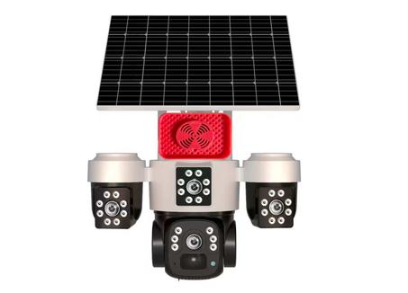 كاميرا مراقبة ذكية بالطاقة الشمسية بثلاث عدسات 12 mp mw