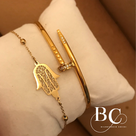 gourmette khmissa en acier inoxydable